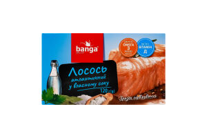 Лосось атлантический в собственном соку Banga к/у 120г