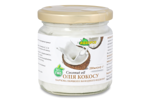 Олія кокосу харчова першого холодного віджиму 200мл Адверсо