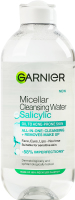 Вода мицеллярная для снятия макияжа и очищения кожи лица с салициловой кислотой Garnier 400мл