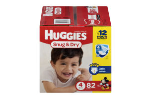 Huggies Snug & Dry Diapers Size 4 - 82 CT