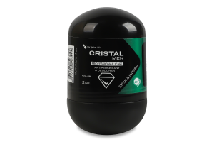 Антиперспірант-дезодорант для чоловіків кульковий 2в1 Натуральний Cristal 50мл