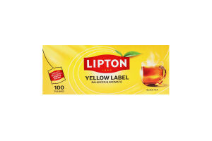 Чай Єлоу Лейбл чорний 100*2г Ліптон