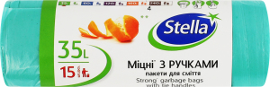 Пакеты для мусора прочные с ручками 35л Stella 15шт
