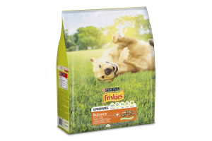 Корм сухой полнорационный для взрослых собак с курицей, говядиной и овощами Balance Friskies м/у 2.4кг
