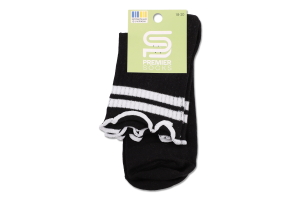 Шкарпетки Premier socks висок рюш смуж чорн р18-20