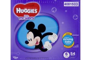 Huggies Little Movers Diapers 6 - 54 CT