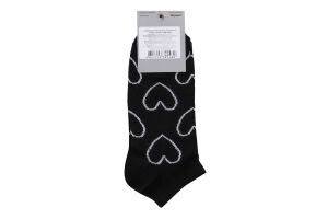 Шкарпетки жіночі контурні серця Premier Socks Економ 23-25 чорний