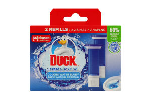 Очищувач унітаза гелевий в змінному блоці Блакить Диски чистоти Duck 2х36мл