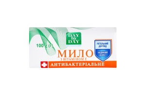 Мило туалетне тверде з вітаміном Е Антибактеріальне Day by Day 100г