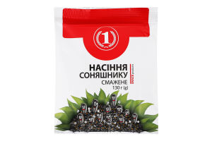 Семечки подсолнечника жареные несоленые ТМ "1" м/у 130г