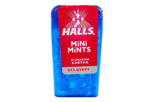 Цукерки зі смаком кавуна без цукру з підсолоджувачами Mini Mints Halls п/у 12.5г