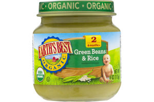 Earth's Best Organic Green Beans & Rice Stage 2