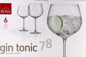 Набір келихів для джин-тоніка 780мл №6558 Gin tonic 78 Rona 6шт