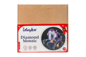 Набор с алмазной мозаикой d19см Ideyka 1шт в ассорт