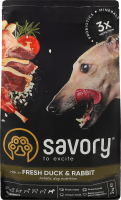 Корм д/собак з м"ясом качки та кролика сухий 3кг Сейворі