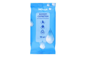 Серветка волога антибактер.Novus 15шт