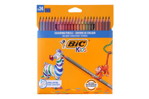 Олівці кольорові Evolution Stripes BIC 24шт