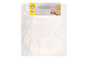 Рукавички поліетиленові Помічниця 50шт