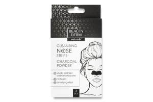 Смужки для носу очищаючі з бамбуковим вугіллям Beautyderm 3шт