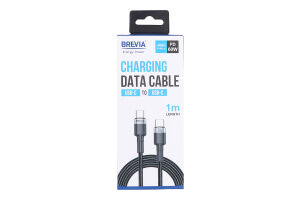 Кабель Brevia TypeC-TypeC black 1м 53100BCCC1