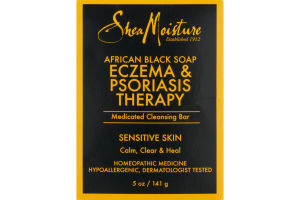 Shea Moisture African Black Soap Eczema & Psoriasis Therapy Medicated Cleansing Bar