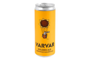 Пиво 0.33л 6.9% светлое нефильтрованное непастеризованное Golden Ale Varvar ж/б