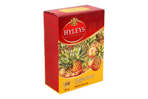 Чай чорний цейлонський байховий суцільнолистовий з додаванням рослинної сировини Ананас Hyleys к/у 100г