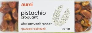 Грильяж горіховий Фісташковий крокан Aumi м/у 30г