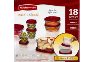 Rubbermaid Easy Find Lids Food Storage Containers - 18 CT