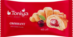 Круассан с ягодным нетермостабильным наполнителем с вишней Toniya м/у 40г