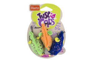 Hartz Just for Cats Mini Mice Trio Catnip Filling - 3 CT