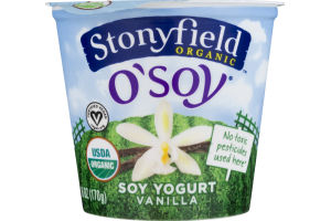 Stonyfield Organic O'Soy Yogurt Vanilla