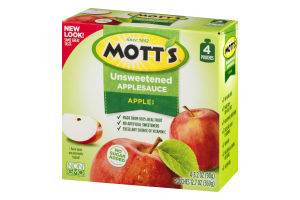 Mott's Unsweetened Applesauce Apple - 4 CT