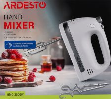 Міксер ручний білий 4насадки турборежим 300Вт Ardesto