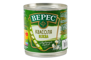 Фасоль отварная стерилизованная Нежная Верес ж/б 200г