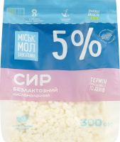 Сир кисломолочний 5% безлактозний Міськмолзавод №1 м/у 300г