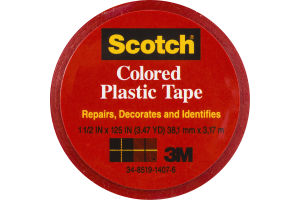 Scotch Red Colored Plastic Tape