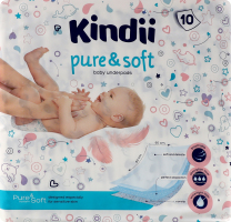 Пелюшки одноразові Пур енд Софт 60*60см 10шт Кіндіі