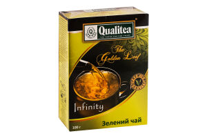 Чай зеленый байховый крупнолистовой Infinity Qualitea букет к/у 100г