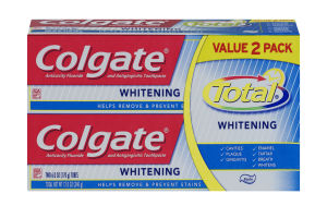 Colgate Total Whitening Anticavity Fluoride and Antigingivitis Toothpaste - 2 CT