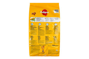 Корм сухой полнорационный для взрослых собак С говядиной и овощами Pedigree кг