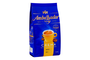 Кофе натуральный жареный в зернах Crema Ambassador м/у 1кг
