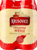 Пиво 4х500мл 4.2% світле фільтроване пастеризоване Kralovske Svetle Krusovice м/у