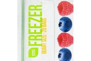 Smart Sense Freezer Bags Quart Size - 20 CT