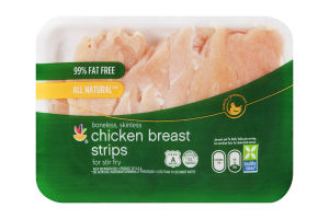 Ahold Chicken Breast Strips All Natural 99% Fat Free Boneless Skinless