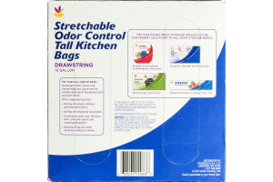 Ahold Tall Kitchen Bags Stretchable Odor Control Drawstring 13 Gallon Fresh Scent - 68 CT