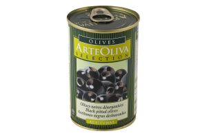 Оливки чорні без кісточки консервовані стерилізовані ArteOliva з/б 300г