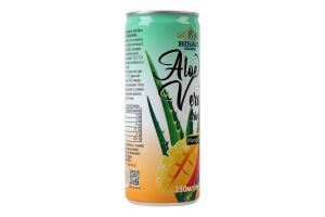 Напій безалкогольний негазований з ароматом манго Aloe vera Bisan Drinks з/б 250мл