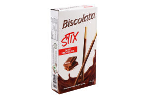 Палочки бисквитные покрытые молочным шоколадом Stix Biscolata к/у 40г