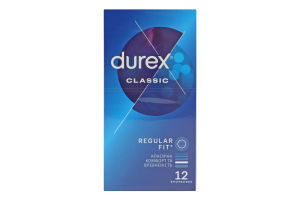 Презервативи латексні з силіконовою змазкою Класичні Durex 12шт